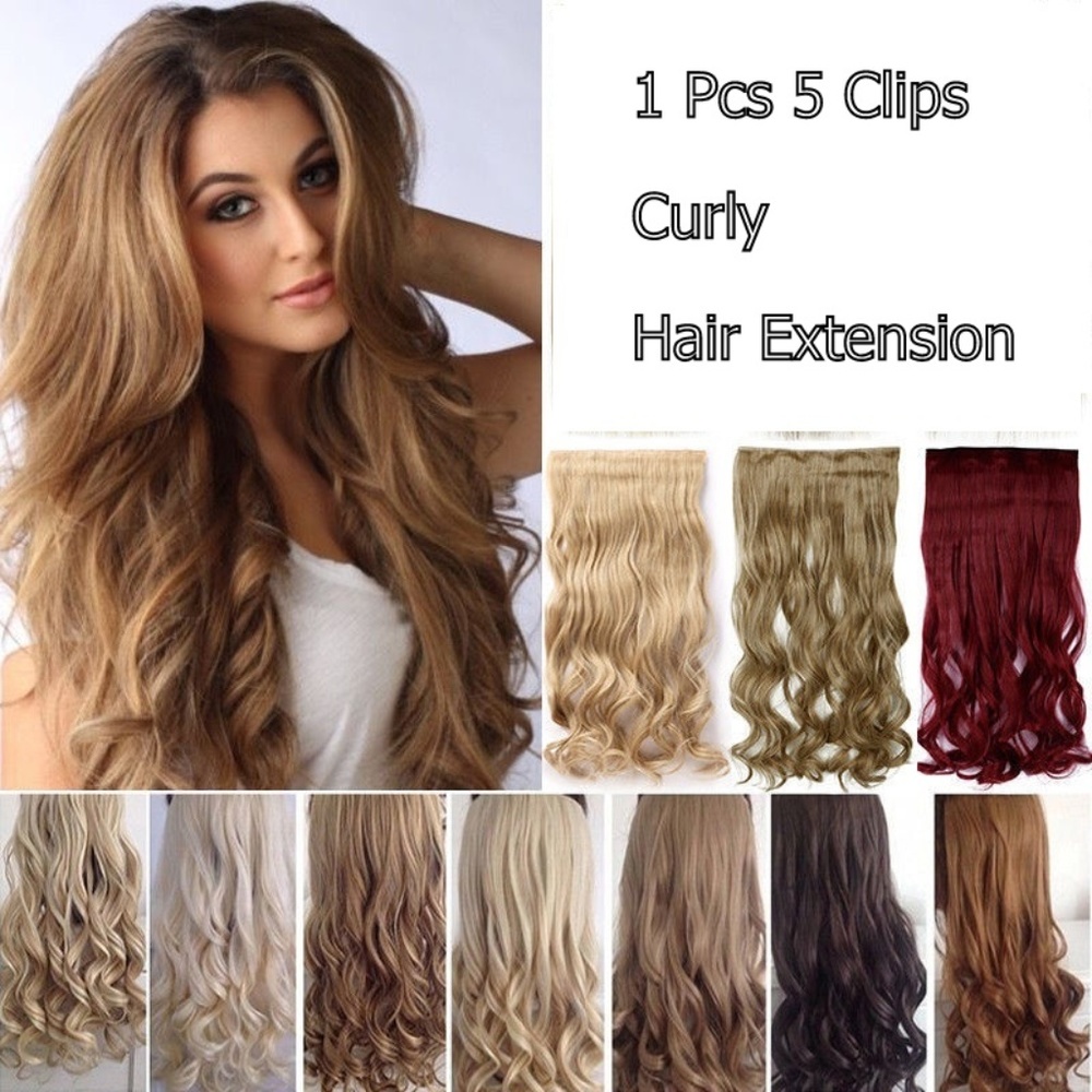 Brand New Wave Curly Hair Extensions 27" #27 Dark Bl…